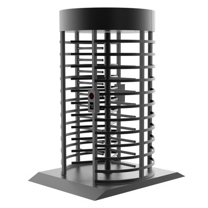Anti-tailgating sensor equipped full height turnstile detecting following pedestrian effectively