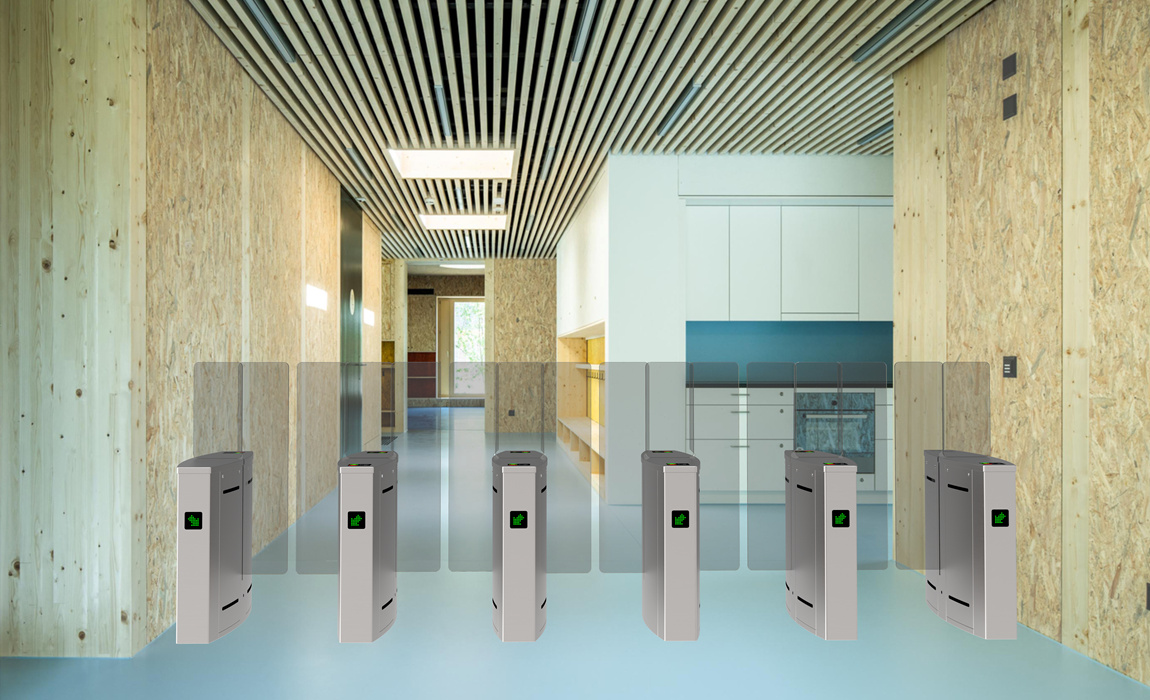 automatic flap gate turnstile