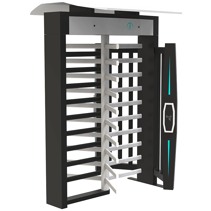 full height turnstile MT-LX 400-2 Full height turnstile with canopy roof option compared to standard open-top model