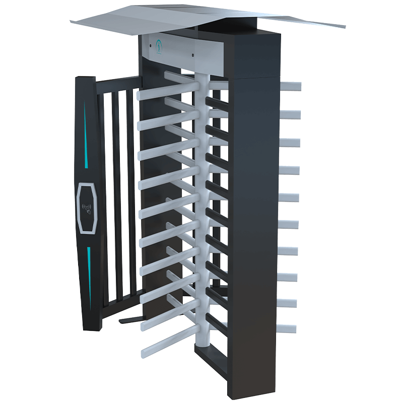 full height turnstile MT-LX 400-4 Full height turnstile with canopy roof option compared to standard open-top model