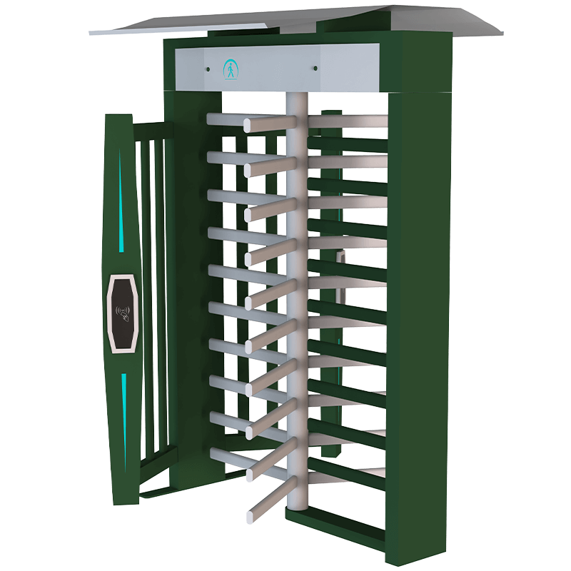 full height turnstile MT-LX 400-5 Full height turnstile with canopy roof option compared to standard open-top model