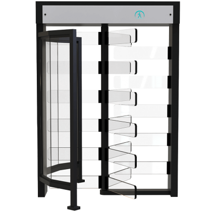 Electric automatic full height turnstile Single full height turnstile for factory entrance