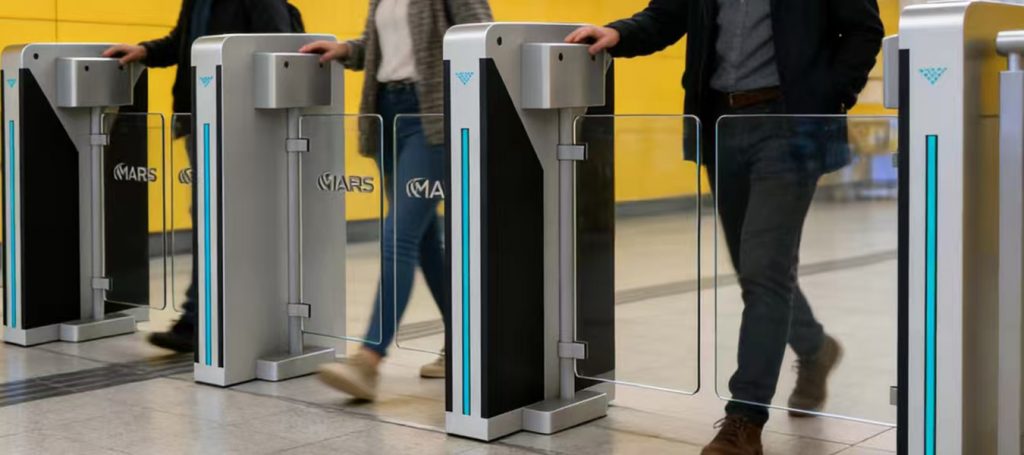 Automatic swing turnstile gate compatible with RFID face recognition access control reader