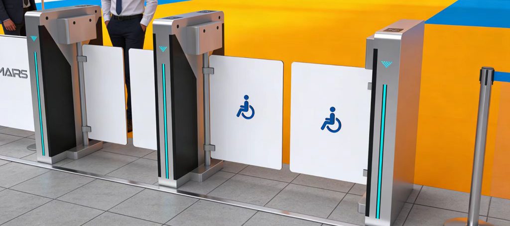Access control swing turnstile system, automatic swing barrier for building security solution
