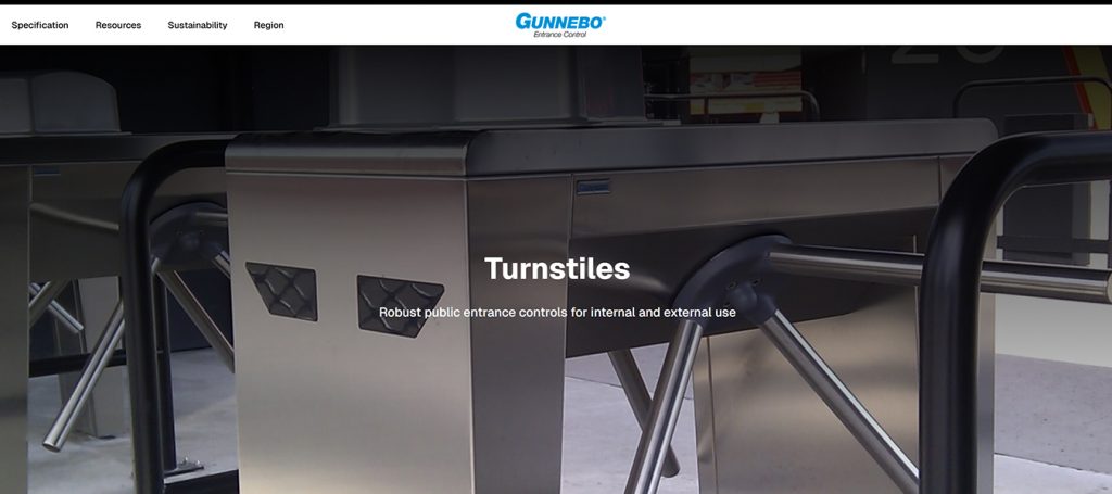 Turnstile manufacturers USA biometric pedestrian turnstile gate