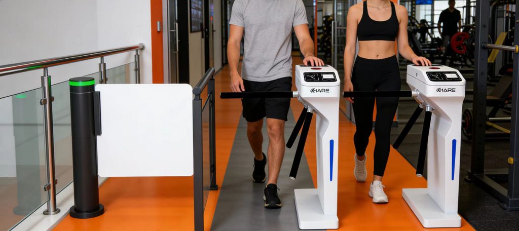 QR code tripod turnstile for station pedestrian access control
