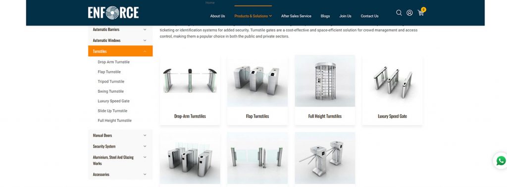 Swing barrier turnstile gate supplied by turnstile supplier in Singapore for school and public institution