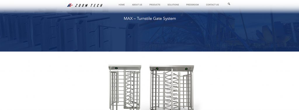 Full‑height security turnstile gate from trusted turnstile supplier in Singapore for industrial premises