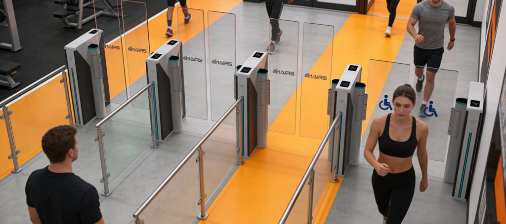 Gym turnstiles access control system, turnstile gate for gym membership management
