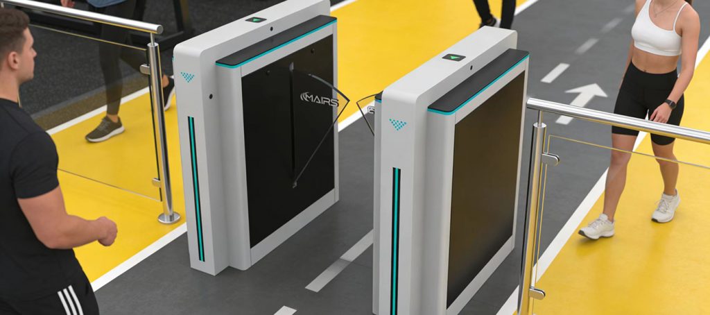 Low noise gym turnstile gate for 24 hours fitness club member passage control