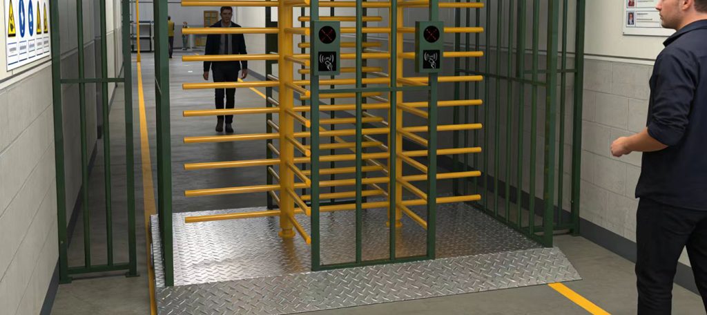 Portable turnstile movable pedestrian access control gate for event temporary security check point