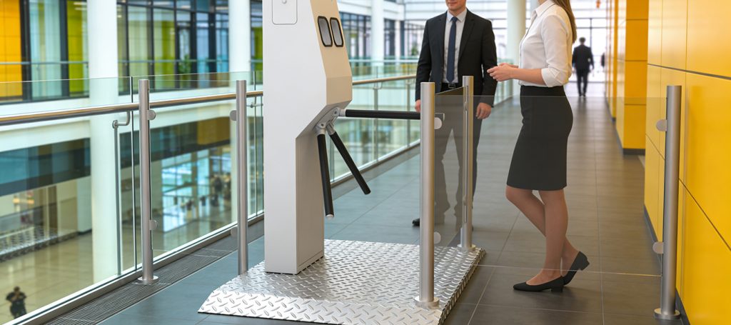 Indoor outdoor portable turnstile, movable pedestrian gate for pop‑up show and temporary checkpoint