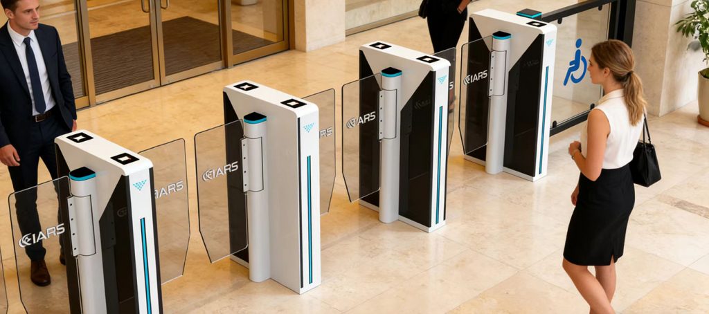 Smart QR code turnstile gate for gym and stadium access