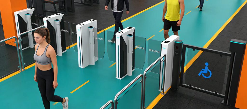 Biometric QR code turnstile for factory employee entry