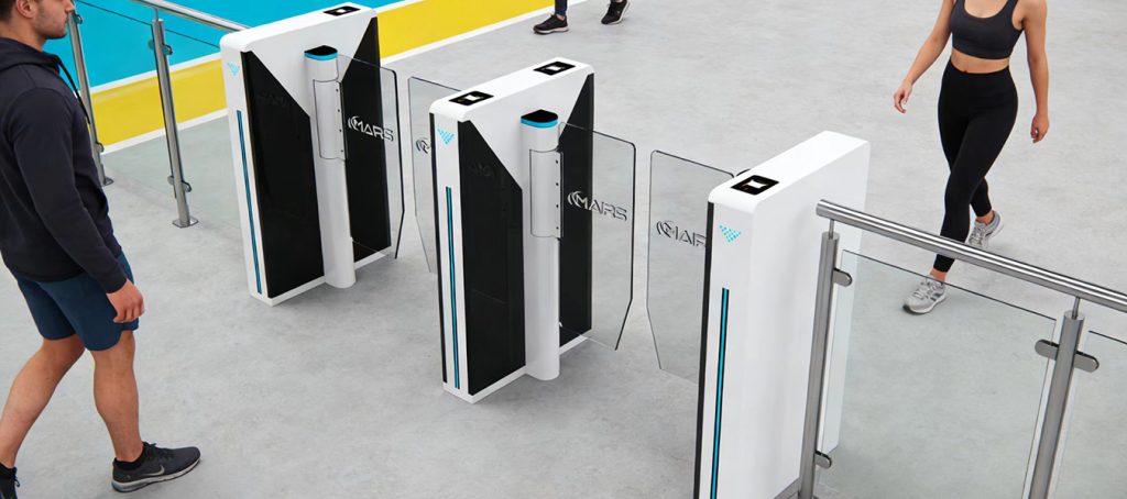 QR code turnstile with tcp ip system for site access