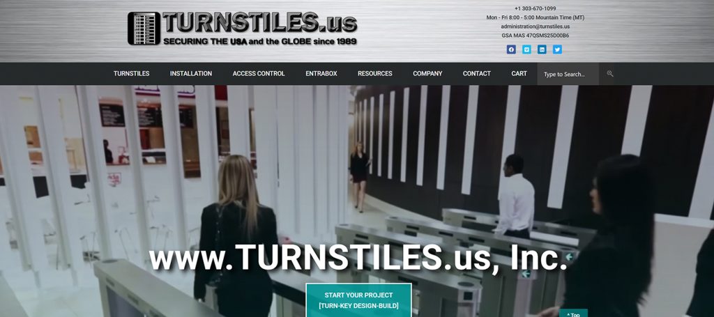 Turnstile manufacturers USA custom access control turnstile solution