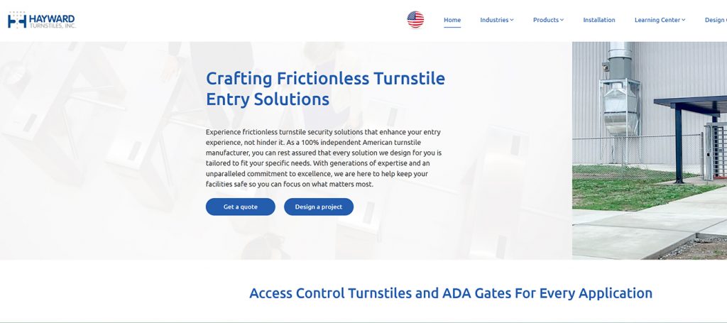 USA turnstile manufacturer QR code and fingerprint turnstile