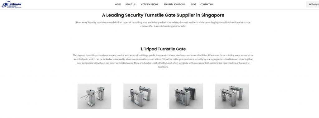 Humidity‑resistant outdoor turnstile gate from turnstile supplier in Singapore for tropical environment